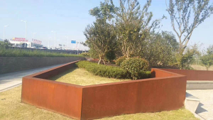 东莞生态园耐候钢挡土墙